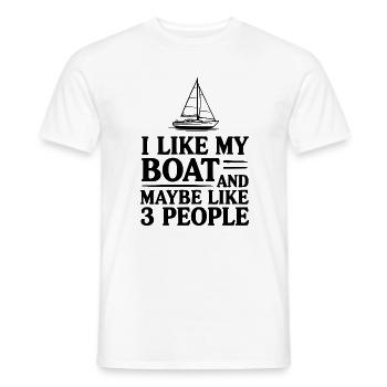 I Like My Boat And Maybe Like 3 People - Men's T-Shirt - white - Front - AI Model Male 178 dark (178cm)