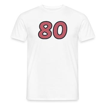 80. 80 JAHRE. 80. JUBILÄUM. 80-JAHRES-JUBILÄUM. - Männer T-Shirt - Weiß - Vorne - AI Model Male 178 dark (178cm)
