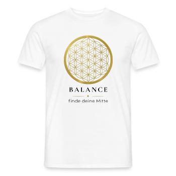 Blume des Lebens – Lebensblume & Heilige Geometrie - Männer T-Shirt - Weiß - Vorne - AI Model Male 178 dark (178cm)