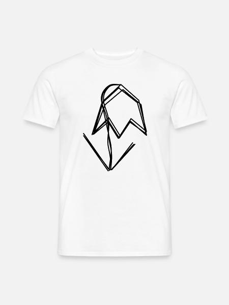 Schneeglöckchen handgezeichnet - Männer T-Shirt - Weiß