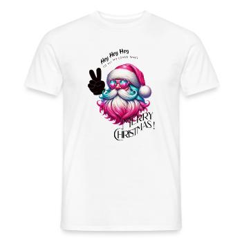 Weihnachtsmann - Fröhliche Weihnachten - Design3 - Männer T-Shirt - Weiß - Vorne - AI Model Male 178 dark (178cm)