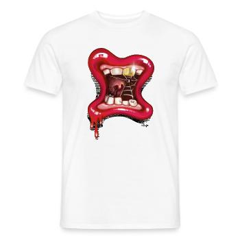 Grusel Schlund - Männer T-Shirt - Weiß - Vorne - AI Model Male 178 dark (178cm)