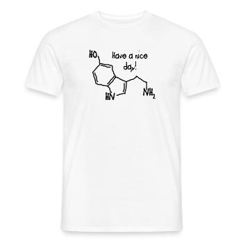Serotonin - Männer T-Shirt - Weiß - Vorne - AI Model Male 178 dark (178cm)