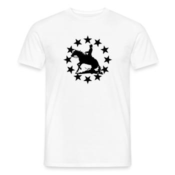 Western Man Emblem.svg - Männer T-Shirt - Weiß - Vorne - AI Model Male 178 dark (178cm)