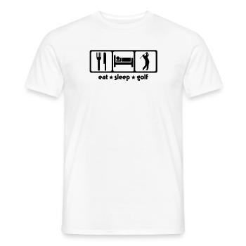 Eat Sleep Golf - Men's T-Shirt - white - Front - AI Model Male 178 dark (178cm)