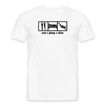 Eat Sleep Dive - Men's T-Shirt - white - Front - AI Model Male 178 dark (178cm)