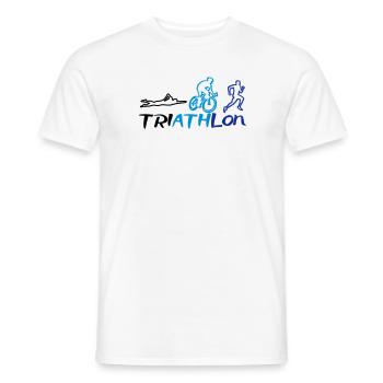 Triathlon Men - Men's T-Shirt - white - Front - AI Model Male 178 dark (178cm)