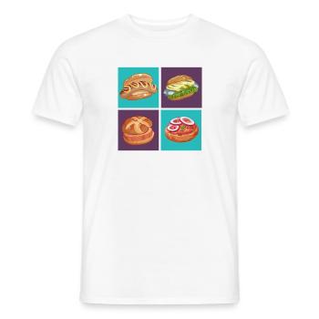 German Streetfood Kollektion - Männer T-Shirt - Weiß - Vorne - AI Model Male 178 dark (178cm)
