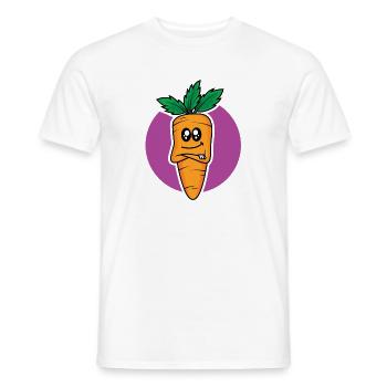 Chef carrot - Men's T-Shirt - white - Front - AI Model Male 178 dark (178cm)