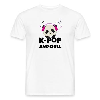 K-POP und chillen. Weiß # 1 - Männer T-Shirt - Weiß - Vorne - AI Model Male 178 dark (178cm)