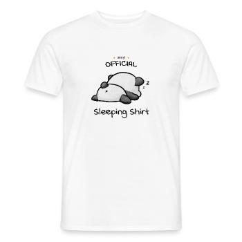 Mein lustiges offizielles Schlaf Shirt - Männer T-Shirt - Weiß - Vorne - AI Model Male 178 dark (178cm)