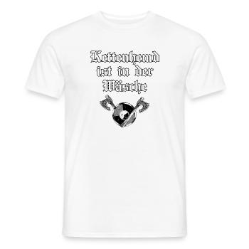Witziges Wikinger Kettenhemd ist in der Wäsche - Männer T-Shirt - Weiß - Vorne - AI Model Male 178 dark (178cm)