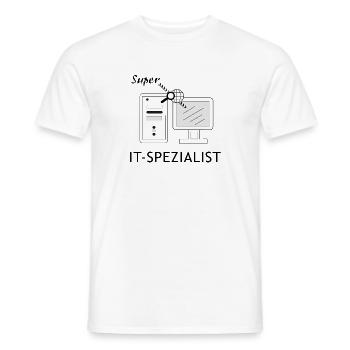 Super IT- Spezialist - Männer T-Shirt - Weiß - Vorne - AI Model Male 178 dark (178cm)