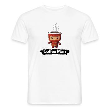 Coffee Man - Männer T-Shirt - Weiß - Vorne - AI Model Male 178 dark (178cm)