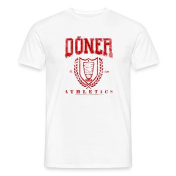 Döner Athlétisme Est. 2024 - T-shirt homme - blanc - Devant - AI Model Male 178 dark (178cm)
