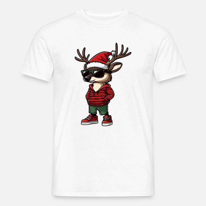 Hirsch Weihnachten X-Mas - Männer T-Shirt - Weiß