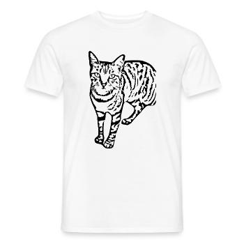 Black Cat Cat Sweet Kitten Christmas Gift - Men's T-Shirt - white - Front - AI Model Male 178 dark (178cm)