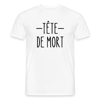 tête de mort - T-shirt homme - blanc - Devant - AI Model Male 178 dark (178cm)