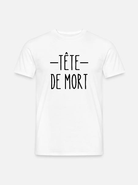 tête de mort - T-shirt homme - blanc
