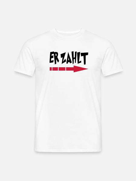 er_zahlt - T-shirt homme - blanc