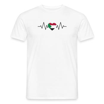 Gaza Heartbeat - Men's T-Shirt - white - Front - AI Model Male 178 dark (178cm)