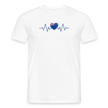 Pouls de la Nouvelle-Zélande - T-shirt homme - blanc - Devant - AI Model Male 178 dark (178cm)