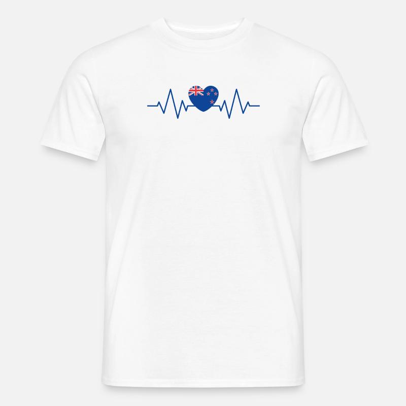 Neuseeland Puls - Männer T-Shirt - Weiß