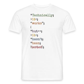 Software Ingenieur Informatiker Programmierer - Männer T-Shirt - Weiß - Vorne - AI Model Male 178 dark (178cm)