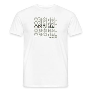 Original Junglist DNB Drum n Bass Darkside Remix - Männer T-Shirt - Weiß - Vorne - AI Model Male 178 dark (178cm)