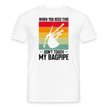 Conception de cornemuse pour Scotland Pride et cornemuse - T-shirt homme - blanc - Devant - AI Model Male 178 dark (178cm)