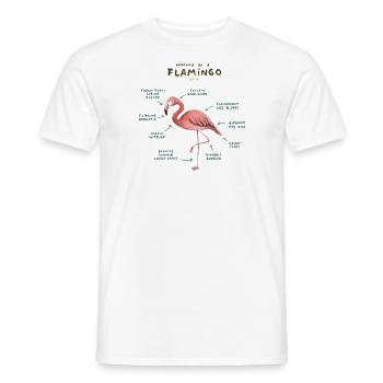 Anatomie eines Flamingos - Männer T-Shirt - Weiß - Vorne - AI Model Male 178 dark (178cm)