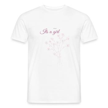 Its a girl - Männer T-Shirt - Weiß - Vorne - AI Model Male 178 dark (178cm)