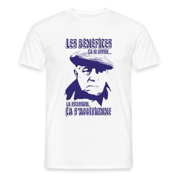 Jean Gabin - Le cave se rebiffe (Bleu) - T-shirt homme - blanc - Devant - AI Model Male 178 dark (178cm)