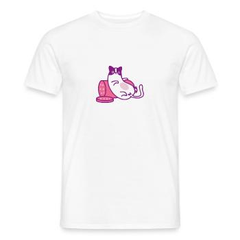 Cute cat | Cute cat - Kawaii drawing - Men's T-Shirt - white - Front - AI Model Male 178 dark (178cm)