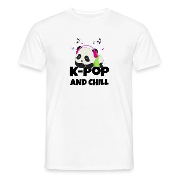 K-POP und chillen. Weiß # 2 - Männer T-Shirt - Weiß - Vorne - AI Model Male 178 dark (178cm)