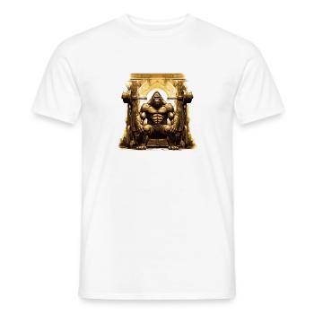 Gorilla, Affe, Antikes Fitnessgerät, Fitness - Männer T-Shirt - Weiß - Vorne - AI Model Male 178 dark (178cm)