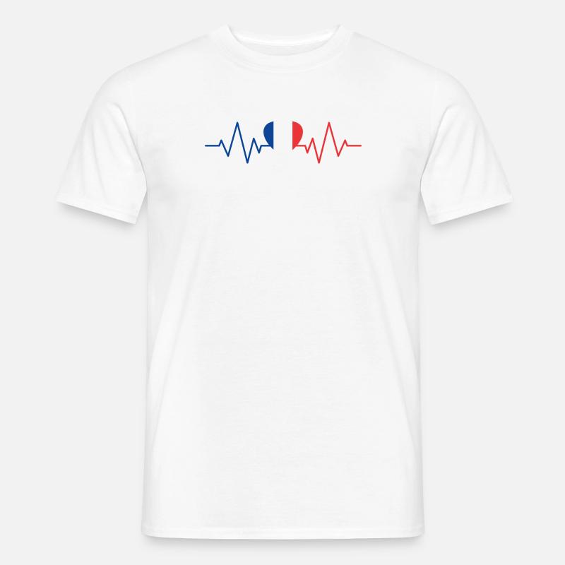 France pulse - Männer T-Shirt - Weiß