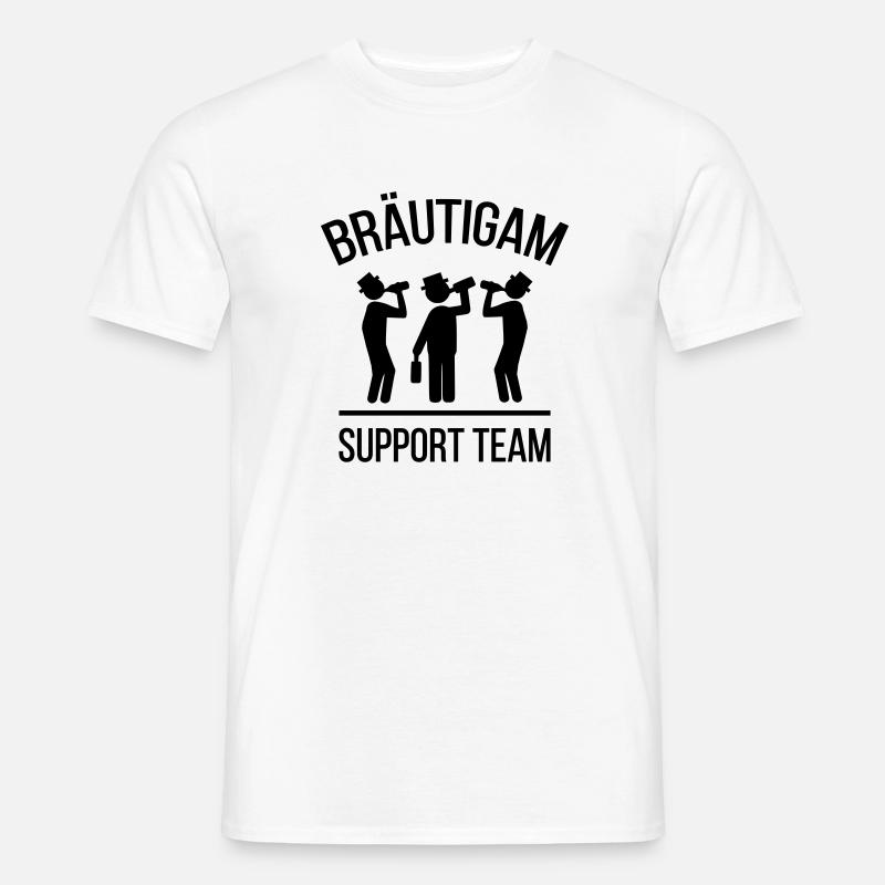 Bräutigam Support Team - Männer T-Shirt - Weiß