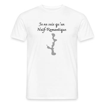 I'm just a Naïve Romantic - Men's T-Shirt - white - Front - AI Model Male 178 dark (178cm)
