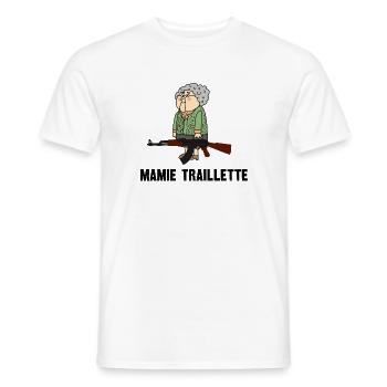 MAMIE TRAILLETTE - T-shirt homme - blanc - Devant - AI Model Male 178 dark (178cm)