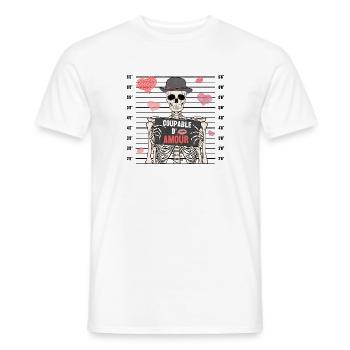 coupable d'amour - T-shirt homme - blanc - Devant - AI Model Male 178 dark (178cm)