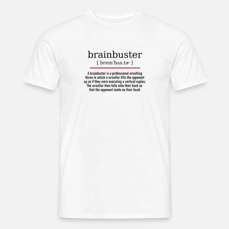 brainbuster - spelling and description - Männer T-Shirt - Weiß