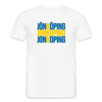 Jönköping Schweden Fahne - Männer T-Shirt - Weiß - Vorne - AI Model Male 178 dark (178cm)