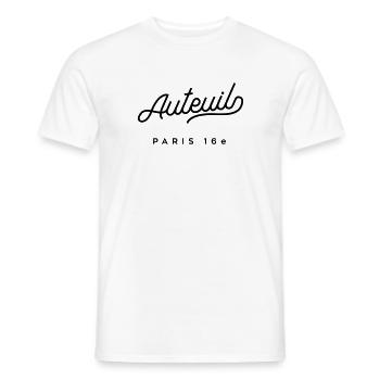 Auteuil - Paris 16e - T-shirt homme - blanc - Devant - AI Model Male 178 dark (178cm)