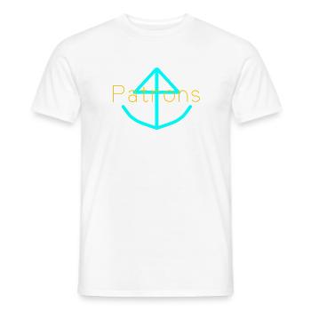 Logo Patrons - Men's T-Shirt - white - Front - AI Model Male 178 dark (178cm)