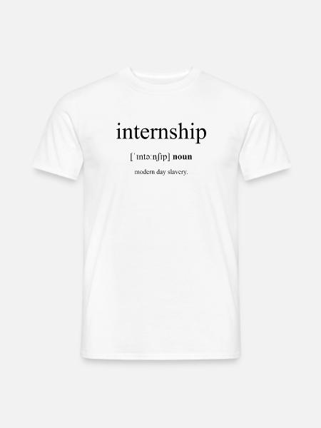 Internship | Praktikum Definition Dictionary - Männer T-Shirt - Weiß