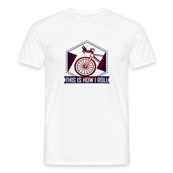 Vélo. Je roule - T-shirt homme - blanc - Devant - AI Model Male 178 dark (178cm)