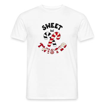 Cannes de bonbons sucrées mais tordues Noël - T-shirt homme - blanc - Devant - AI Model Male 178 dark (178cm)