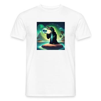 Vokasma 🔮🔮🔮 - Männer T-Shirt - Weiß - Vorne - AI Model Male 178 dark (178cm)