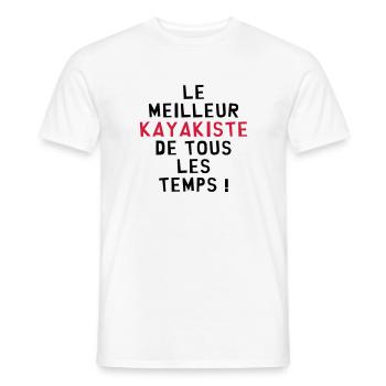 Canoë / Canoéiste / Kayak / Kayakiste / Sport - T-shirt homme - blanc - Devant - AI Model Male 178 dark (178cm)